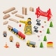 preview thumbnail 2 of 5, Tiny Land® Wooden Track Trains 55 Pcs