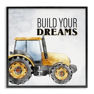 Stupell Build Your Dreams Phrase Framed Giclee Art Design By Kim Allen ...