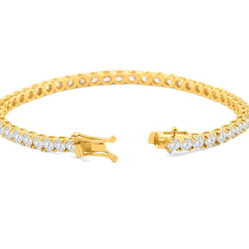 8.00Ct Diamond Tennis Bracelet Gold Lab Grown 7"