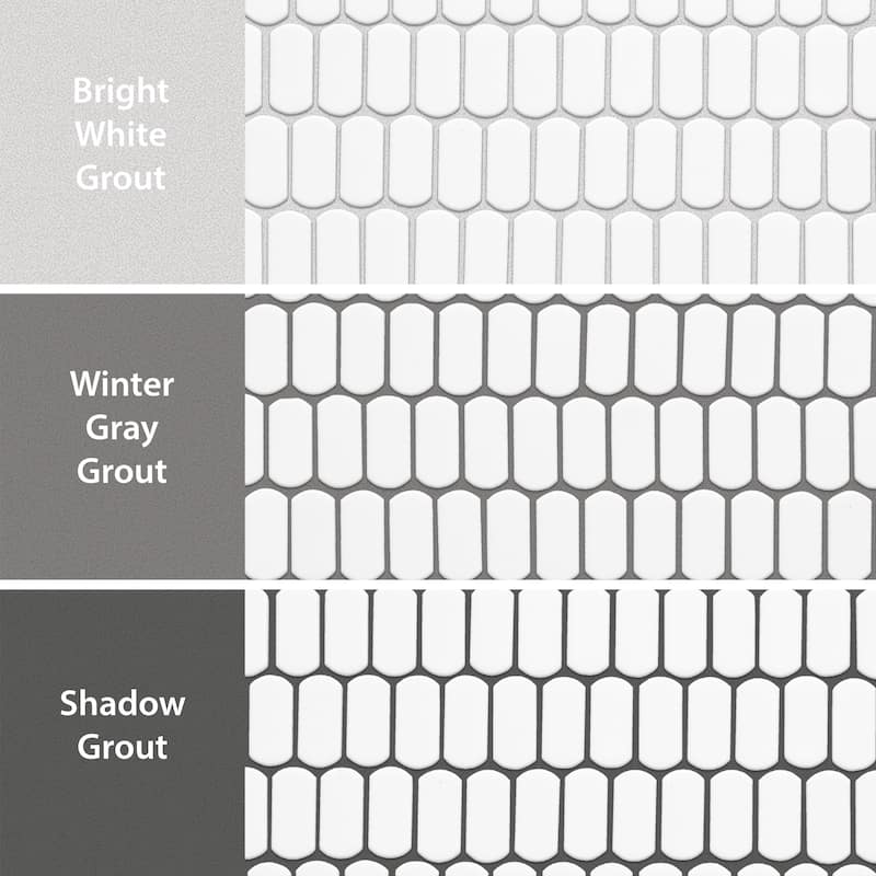 Merola Tile Hudson Capsule Glossy White 12-1/4" x 13-1/8" Porcelain Floor and Wall Tile