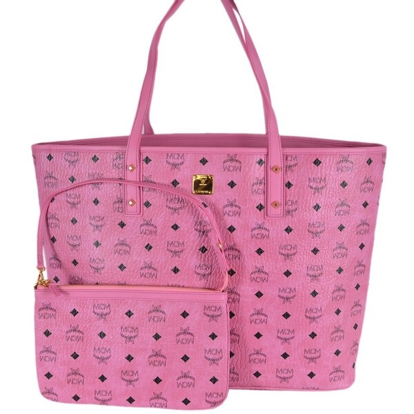 mcm pink tote bag