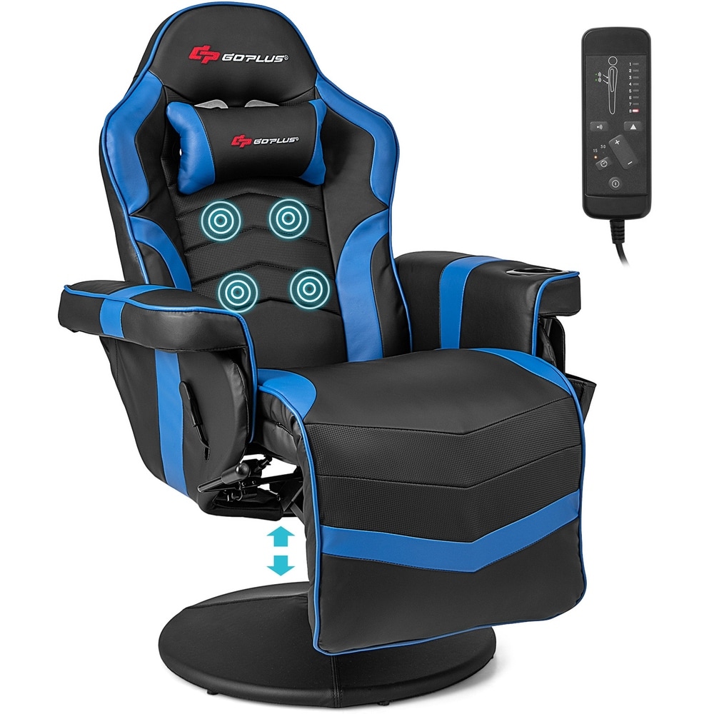 Offex High Back Height and Tilt Adjustable Gamer/Office Chair with  Removable Lumbar and Headrest Pillow, Black and Racing Red PU - Bed Bath &  Beyond - 29139342