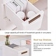 preview thumbnail 4 of 16, Javlergo White Stripe Narrow Storage Cabinet 3/4/5-Layer Rolling Bathroom Organizer with Drawers Wheels for Bathroom Living Room