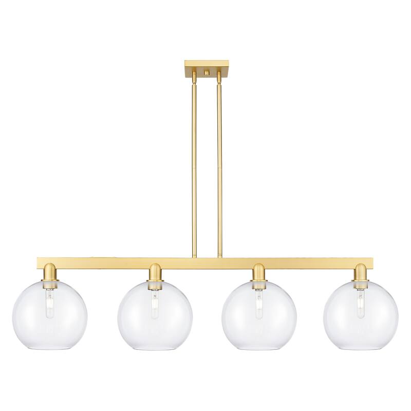 Innovations Lighting Endless Possibilities Arcadia - Athens - 4 Light 53" Stem Hung Island Light - Clear/Satin Gold