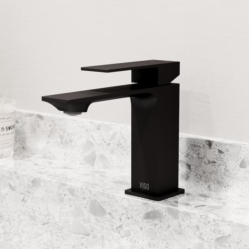 VIGO Dunn 6" H Single Handle Single Hole Bathroom Faucet