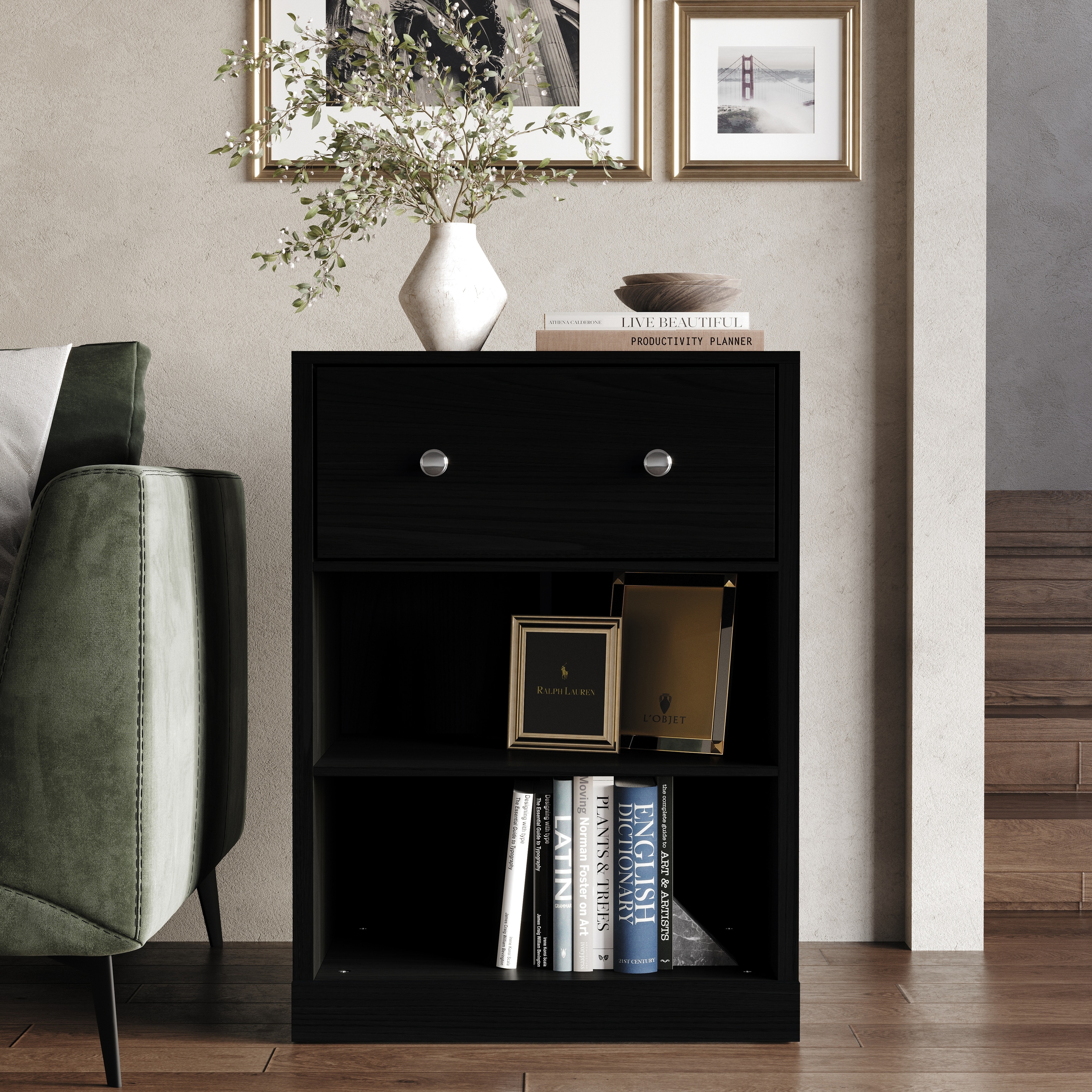 CraftPorch Contemporary Door Cabinet With A Drawer