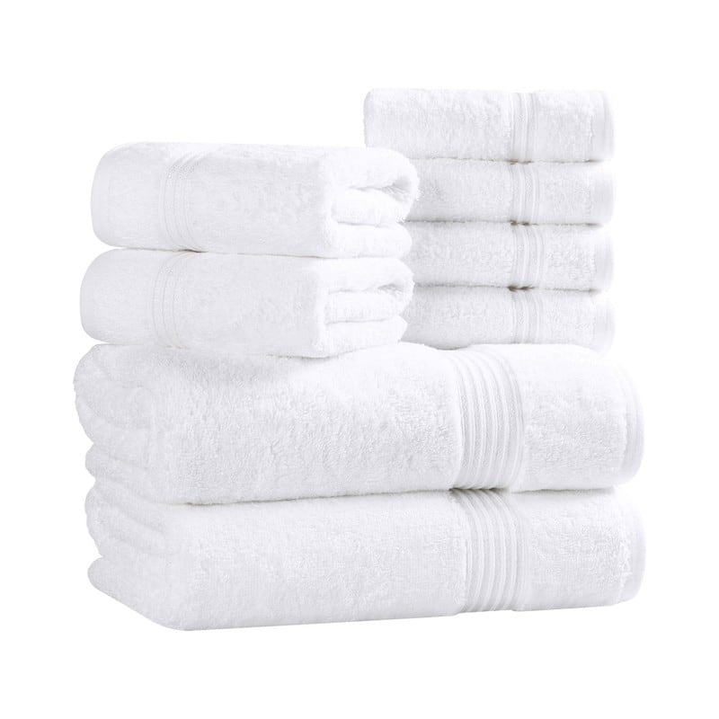 Blue Nile Mills Egyptian Cotton Absorbent 8-Piece Towel Set