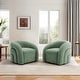 preview thumbnail 22 of 45, Upholstered Swivel Barrel Accent Chair Set of 2 Green