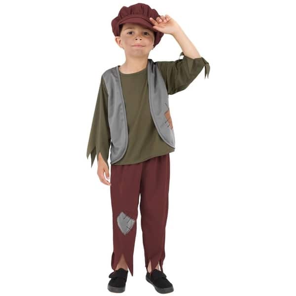 Shop 50 Green And Gray Victorian Poor Boy Child Halloween Costume Small On Sale Overstock 29181758