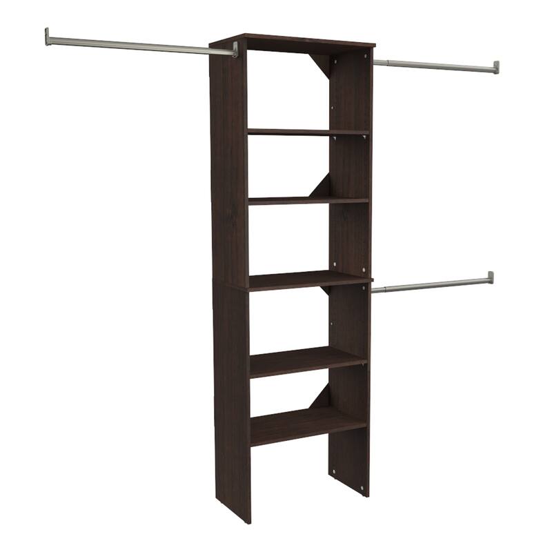 ClosetMaid SuiteSymphony 25-inch Wide Starter Tower Closet Organizer - Midnight Brown