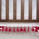 preview thumbnail 12 of 10, Rizzy Home Rowan Tassle Striped Crib Skirt - 26" X 51"