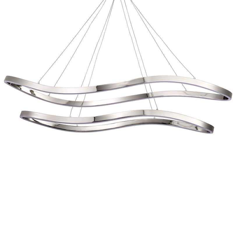 Nuvo Lighting 62/2422 Sylas 48" Wide Suspension Linear LED Pendant - Polished Nickel