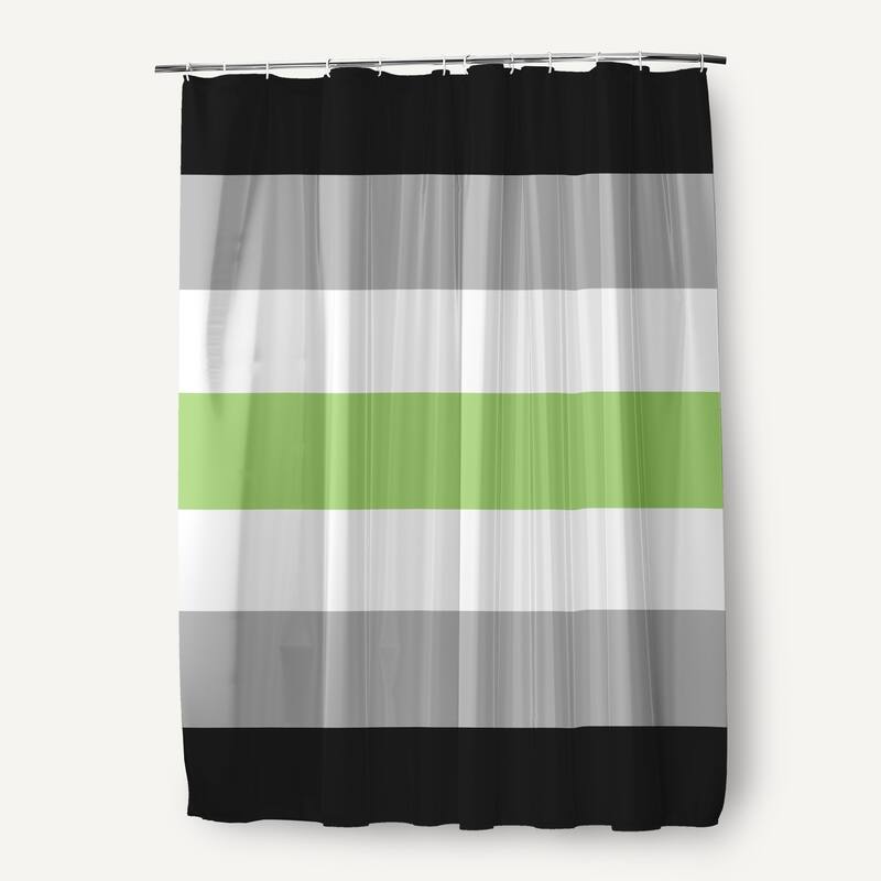 Inclusive Pride Flag Durable Poly Shower Curtain - Agender