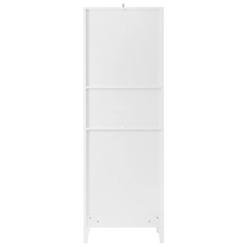 Bathroom Storage Cabinet Tall, 70.9" Cabinet Freestanding, Bathroom Pantry with Drawer, 2 Adjustable Shelves, Open Storage