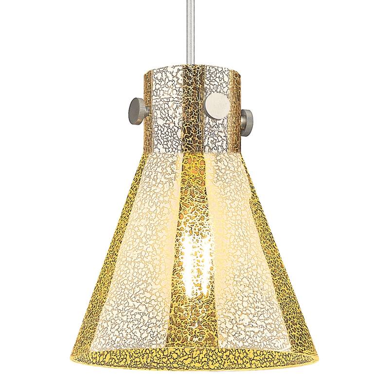 Innovations Lighting 410-1PS-G411-8ME Newton Cone 8" Wide Cord Hung - Satin Nickel
