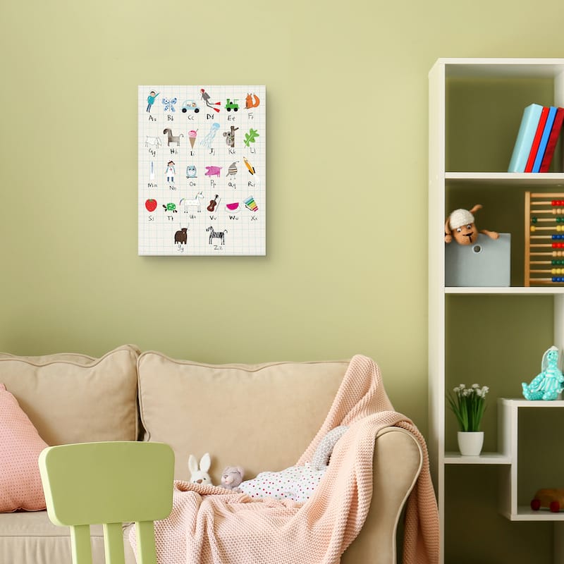 Astronaut Alphabet Canvas Art Print