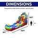 preview thumbnail 8 of 8, Herokiddo Block Party 16ft Tall Inflatable Water Slide with Air Blower & Attached Pool, Outdoor Play Commercial Grade Waterslide