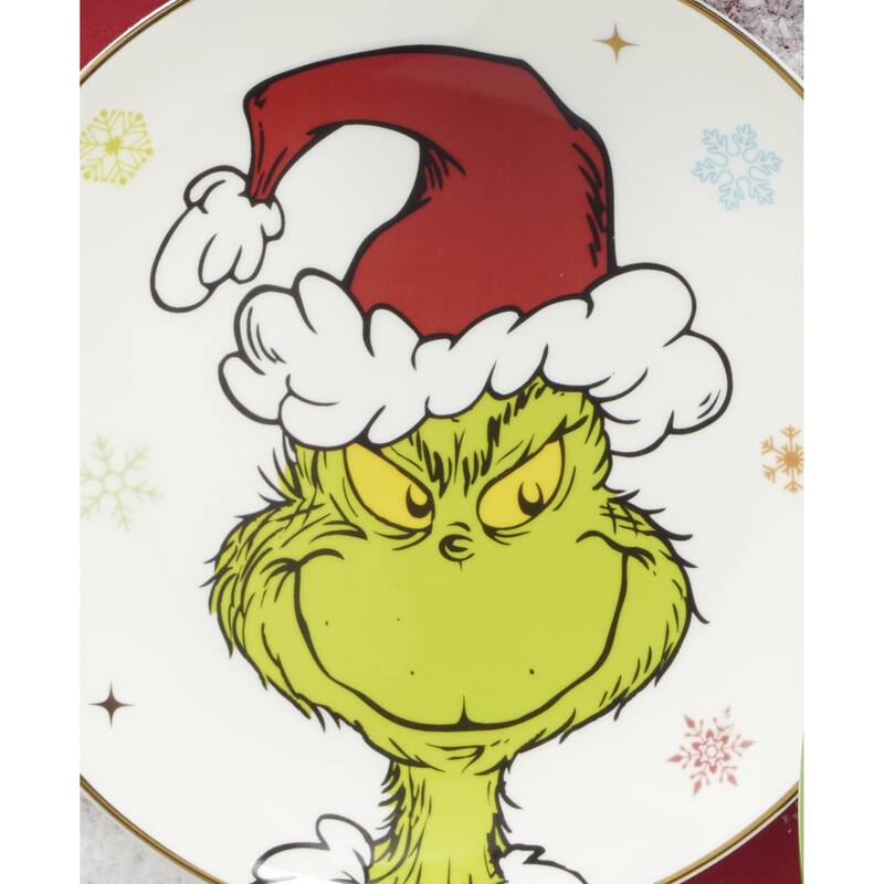 Lenox Merry Grinchmas Accent Plates, Set of 4, Assorted