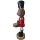 preview thumbnail 10 of 9, Fraser Hill Farm 48-inch Fiberglass Bear Nutcracker Playing Drum Figurine with Music - Multi