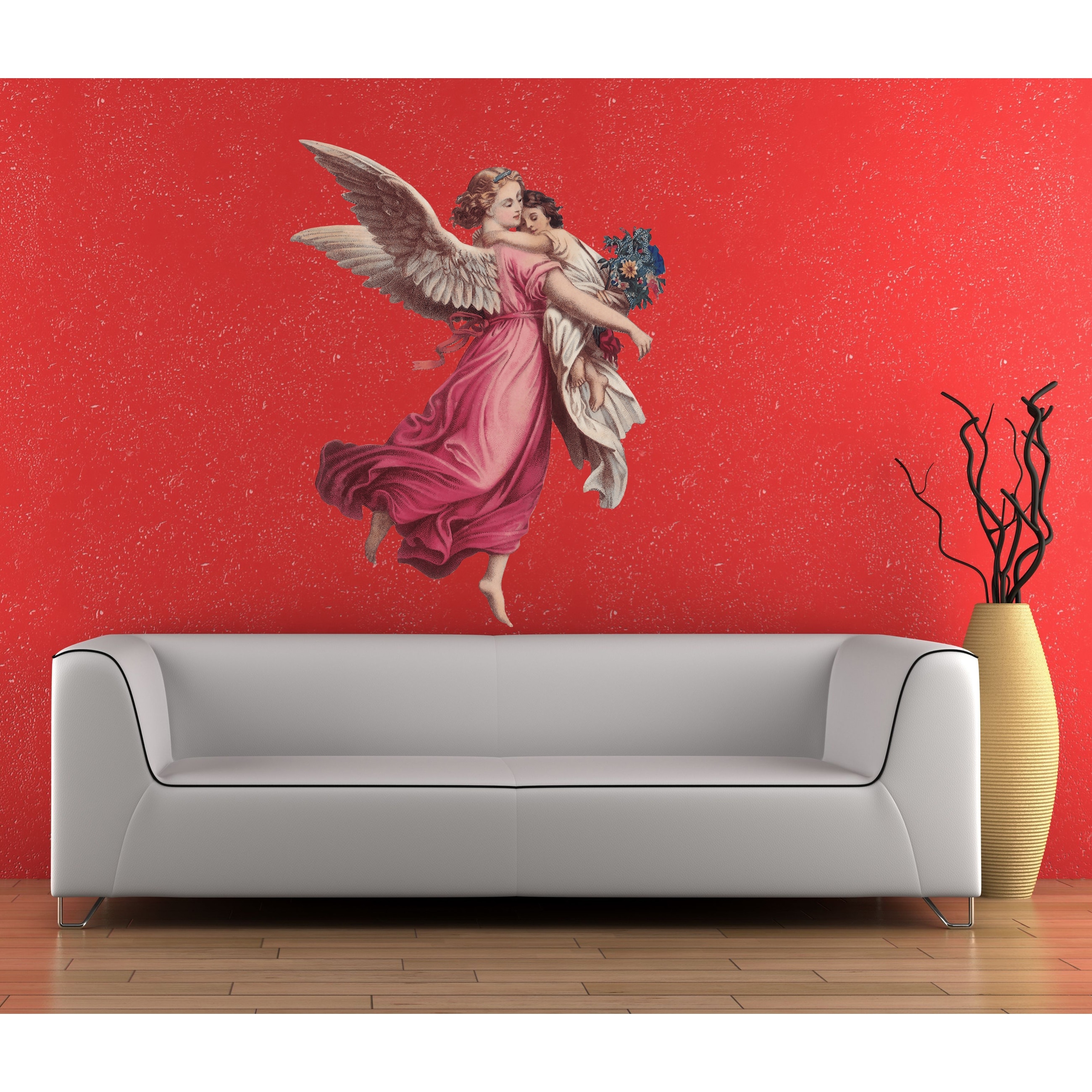 Angel With Baby Decal Angel With Baby Sticker Angel With Baby Wall Decor Overstock 33457778