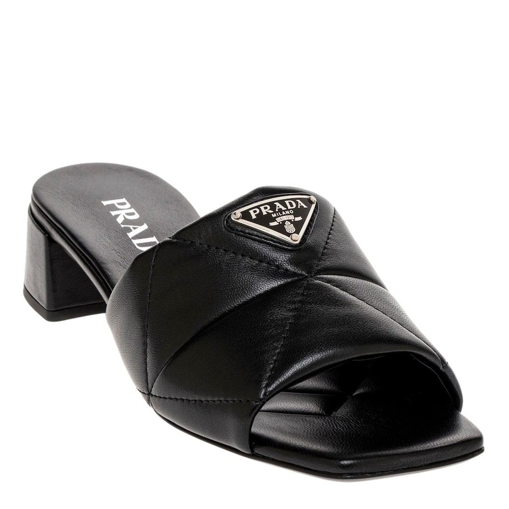 Prada Quilted Leather Slides