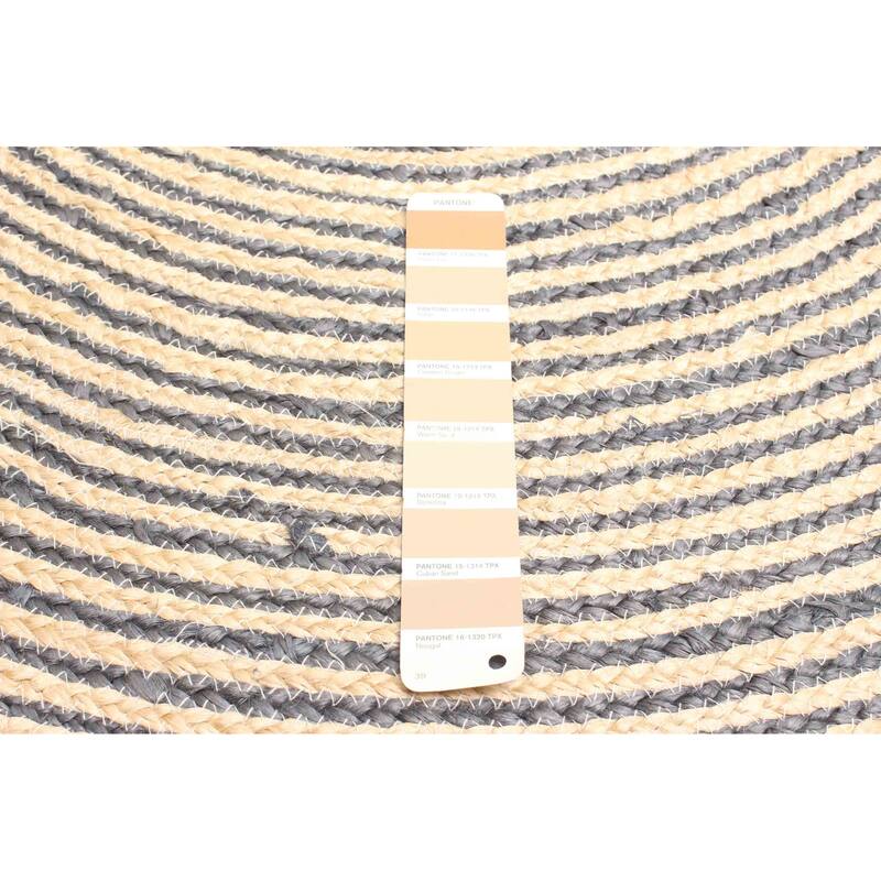 ECARPETGALLERY Braided Weave Palas Denizli Tan Jute Rug - 4'0 x 4'0