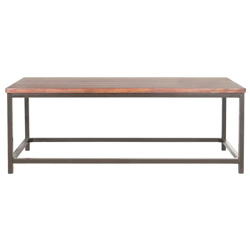 SAFAVIEH Alec Distressed Maroon Coffee Table - 48" x 24" x 17.7"