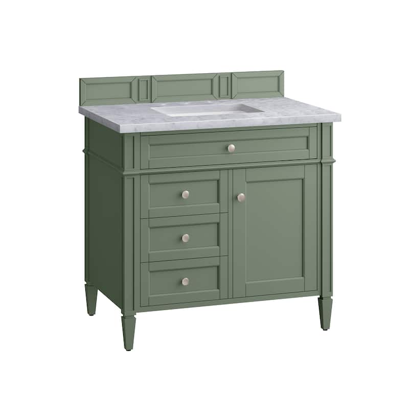 James Martin Vanities Brittany 36" Single Vanity, Smokey Celadon