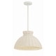 preview thumbnail 2 of 6, Reese 1 Light Matte White Pendant - 16"W x 9.5"H