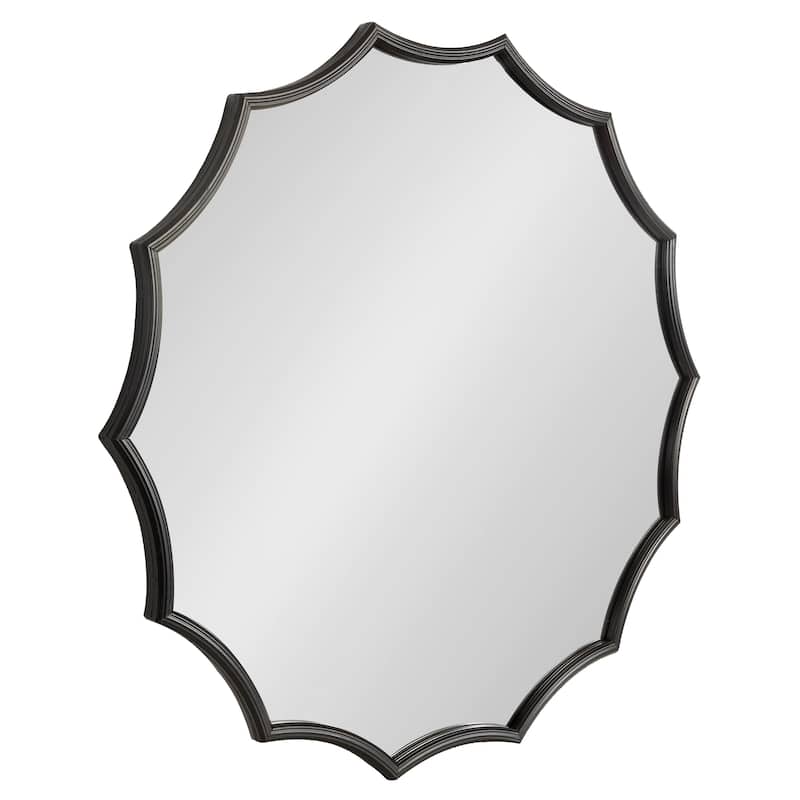 Kate and Laurel Lalina Scalloped Round Framed Accent Mirror