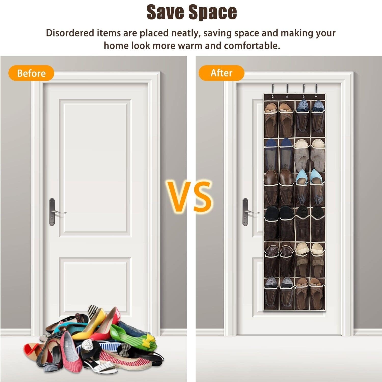 24Grid Over Door Shoe Organizer Rack Bed Bath & Beyond 39594428