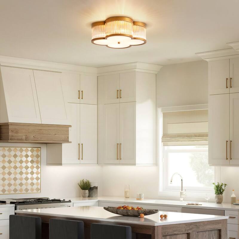 15.7" 4 - Light Modern Flush Mount Ceiling Light for Bedroom - 4 Light