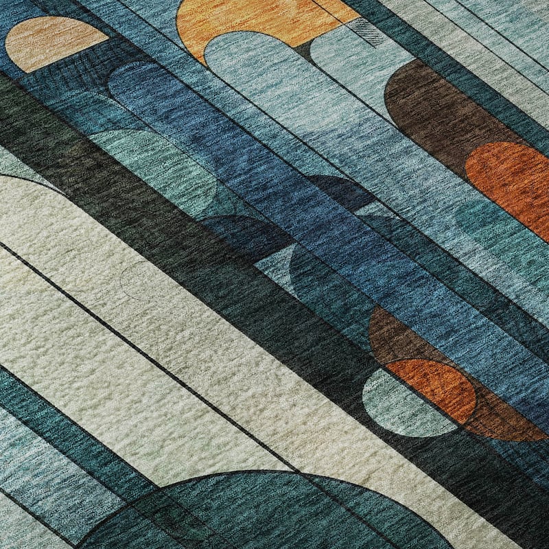 Premium Washable Super Soft Contemporary Deco Mayfield Rug