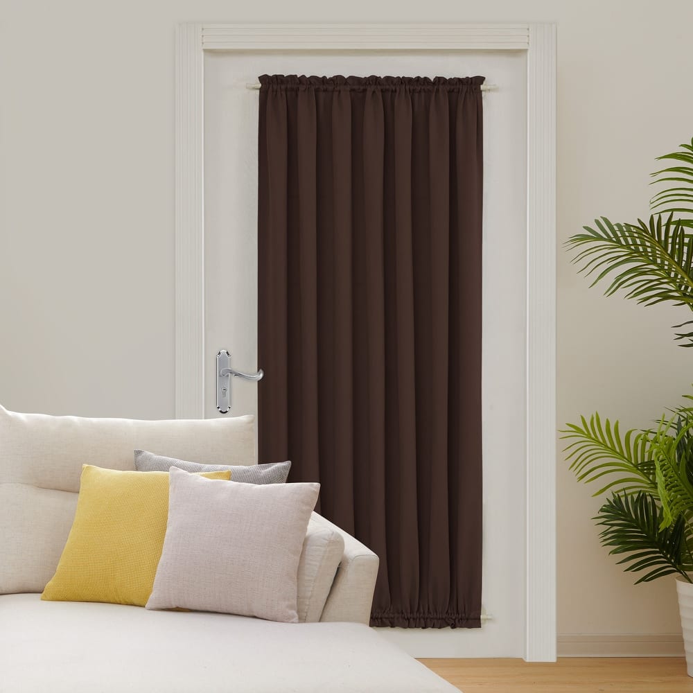 Deconovo French Door Curtain with Rod Pocket and Tieback 1 Panel