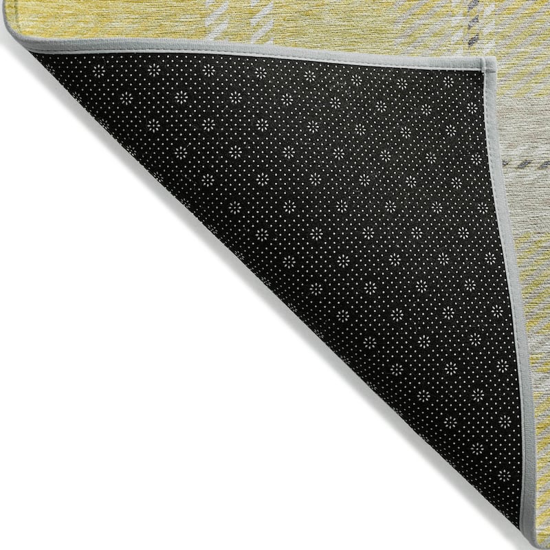 Machine Washable Indoor/ Outdoor Chantille Plaid Cozy Rug