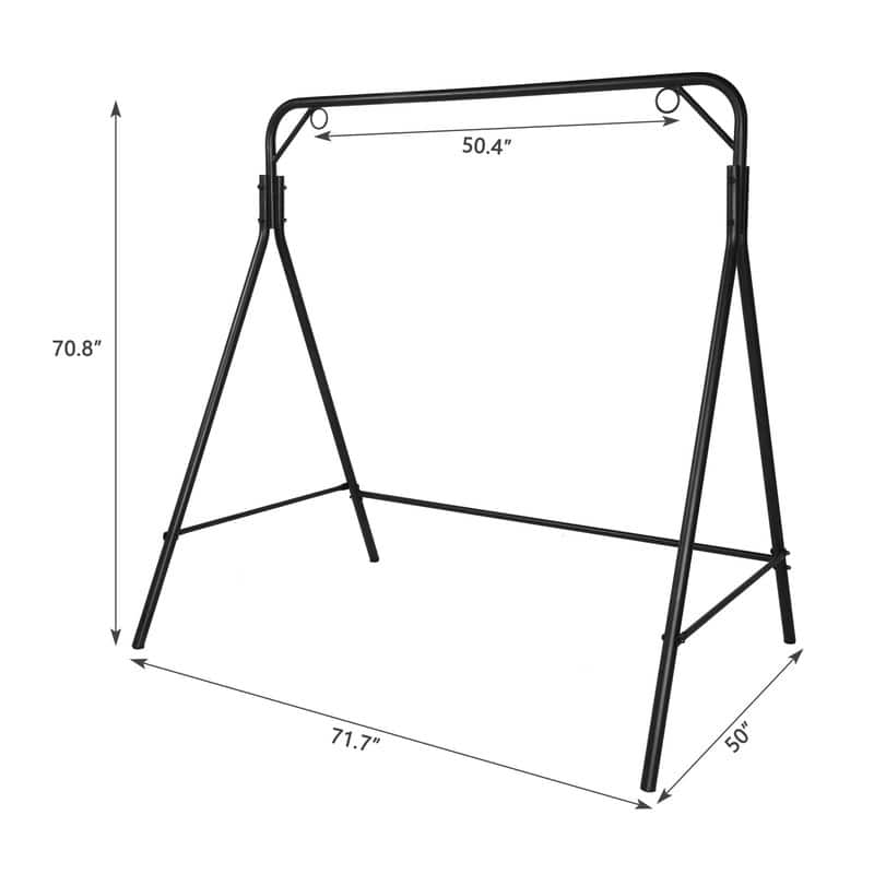 Metal Patio Swing Stand Black Frame