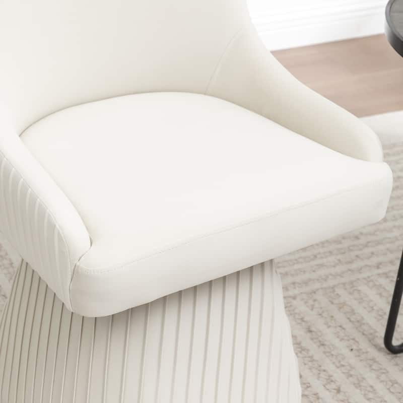 SEYNAR Modern Velvet 360 Degree Swivel Armless Dining chair Set of 6