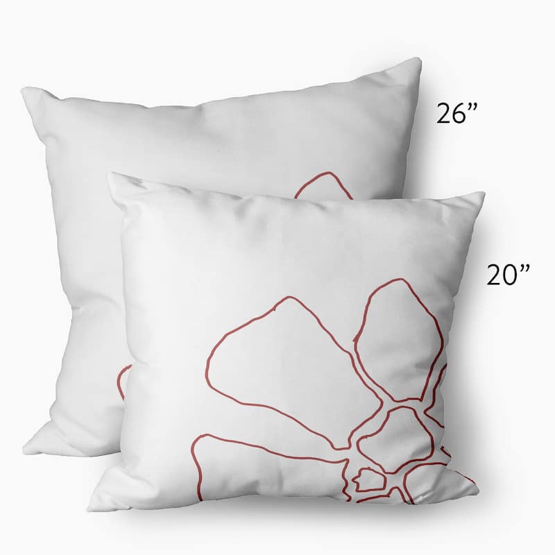 Petal Lines Indoor/Outdoor Throw Pillow