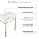preview thumbnail 6 of 68, Claire Ceramic Console Sink White Basin Gold Legs