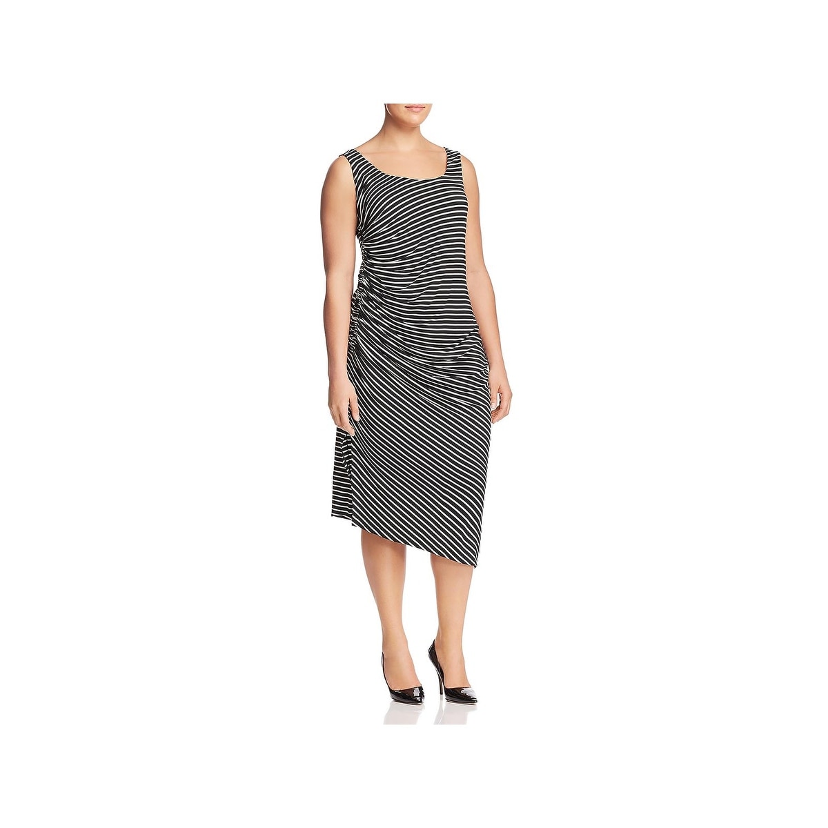 vince camuto ruched bodycon dress