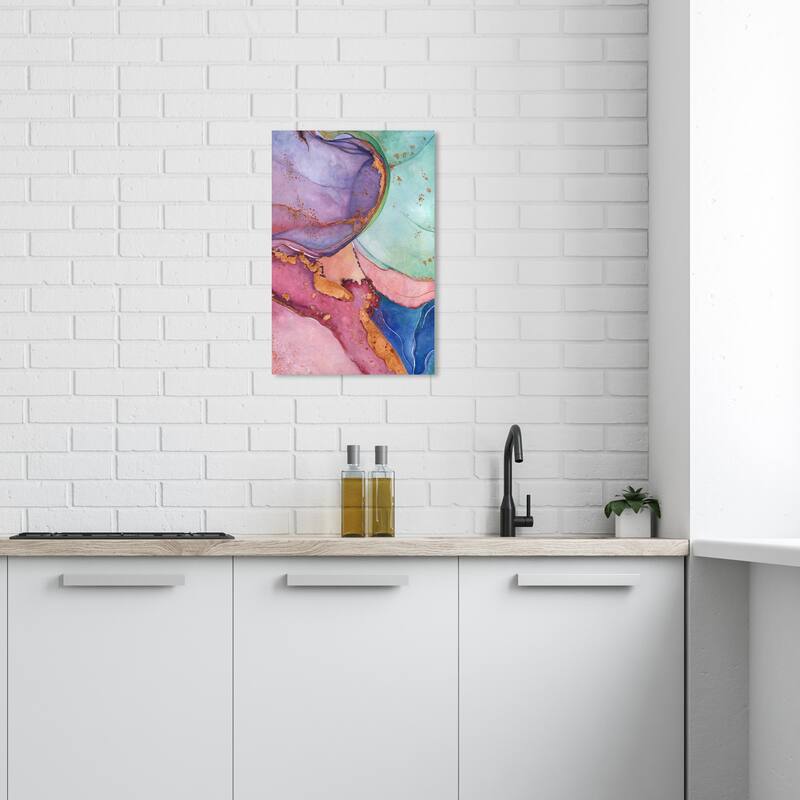 Wynwood Studio Canvas Abstract A fresh start II Purple and Dark Red Modern & Contemporary Wall Art Canvas Print - 24 x 16