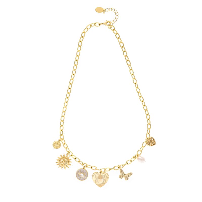 Multi Charm Chain Necklace