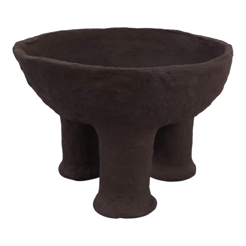 Pottery Paper Mache Decorative Bowl Unique Elevated Design Accent