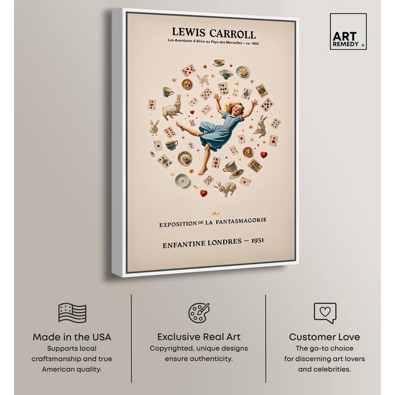 Carroll's Alice in Motion Canvas by Art Remedy