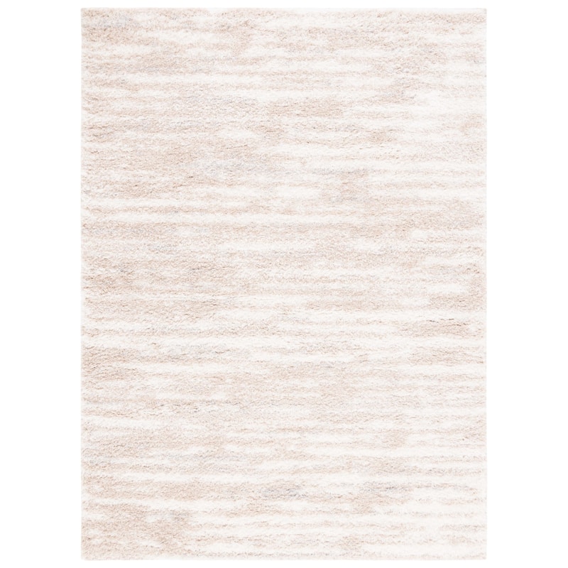 SAFAVIEH Lindsay Shag Shirlene Modern Abstract 2-inch Thick Rug - 8' x 10' - Beige/Ivory