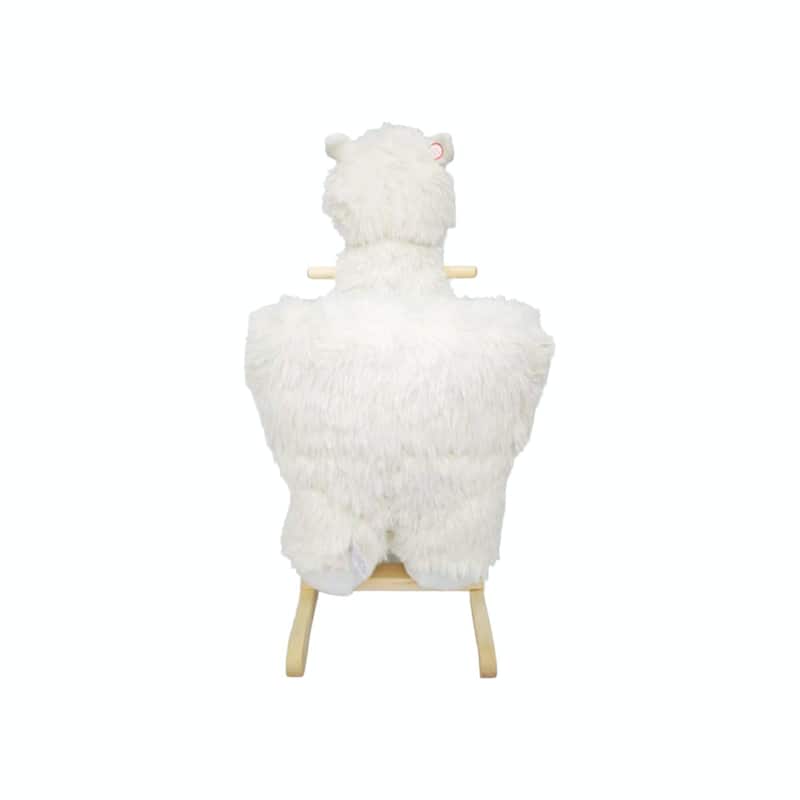 Kids Ride-On Rocking Horse Toy with Lullaby Song, Rocking Toy with Hand Puppets & Safety Belt