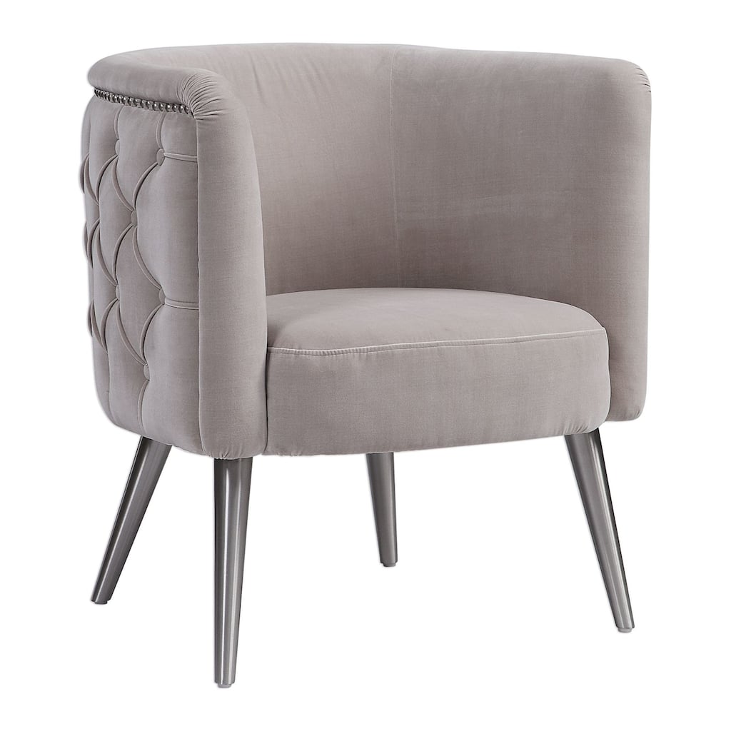Uttermost Haider 27-3/4" Wide Wood Framed Velvet Arm Chair