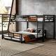 preview thumbnail 2 of 24, L-shaped Metal Twin over Full Size Bunk Bed