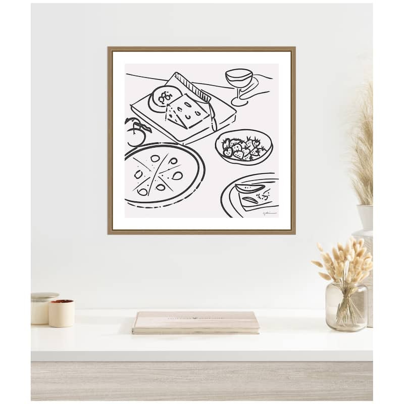 Kate and Laurel Dinner Club by Gabrielly Guedes Framed Canvas Wall Art Print