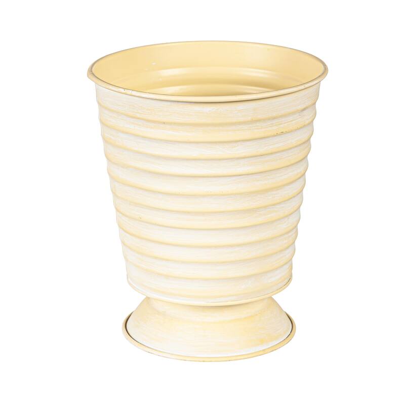 10" Multi-Color Metal Flower Pots, Set of 4